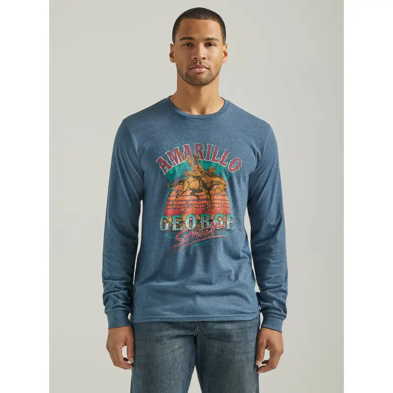 Wrangler Men's Long Sleeve George Strait Graphic Tee 1