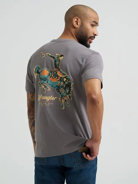 Wrangler Men's Quiet Shade Bucking Cowboy Tee 1