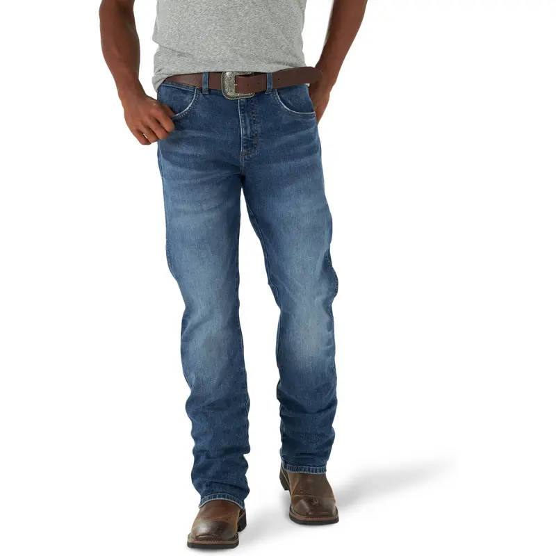 Wrangler Men's Retro Slim Boot "Green" Jean-Merrian 1
