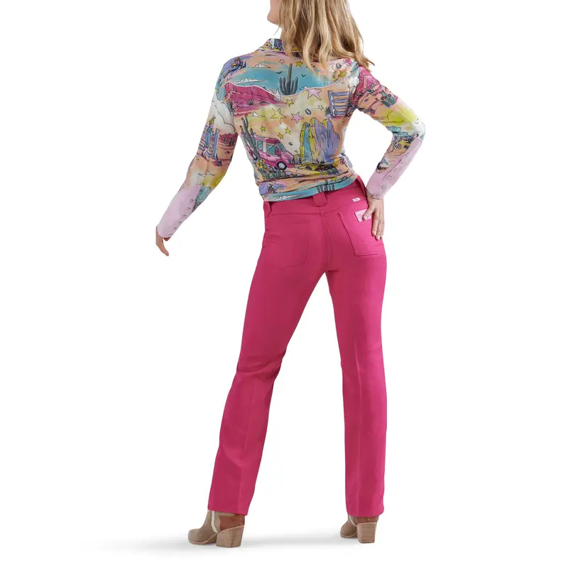 Wrangler Women's Barbie Pink High Rise Wrancher Pant 11