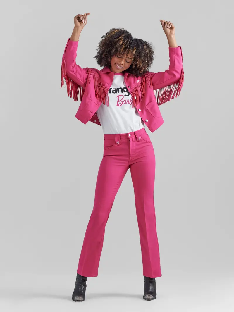 Wrangler Women's Barbie Pink High Rise Wrancher Pant 14