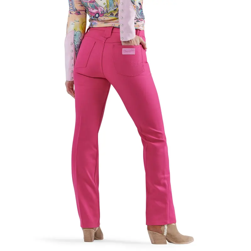 Wrangler Women's Barbie Pink High Rise Wrancher Pant 5
