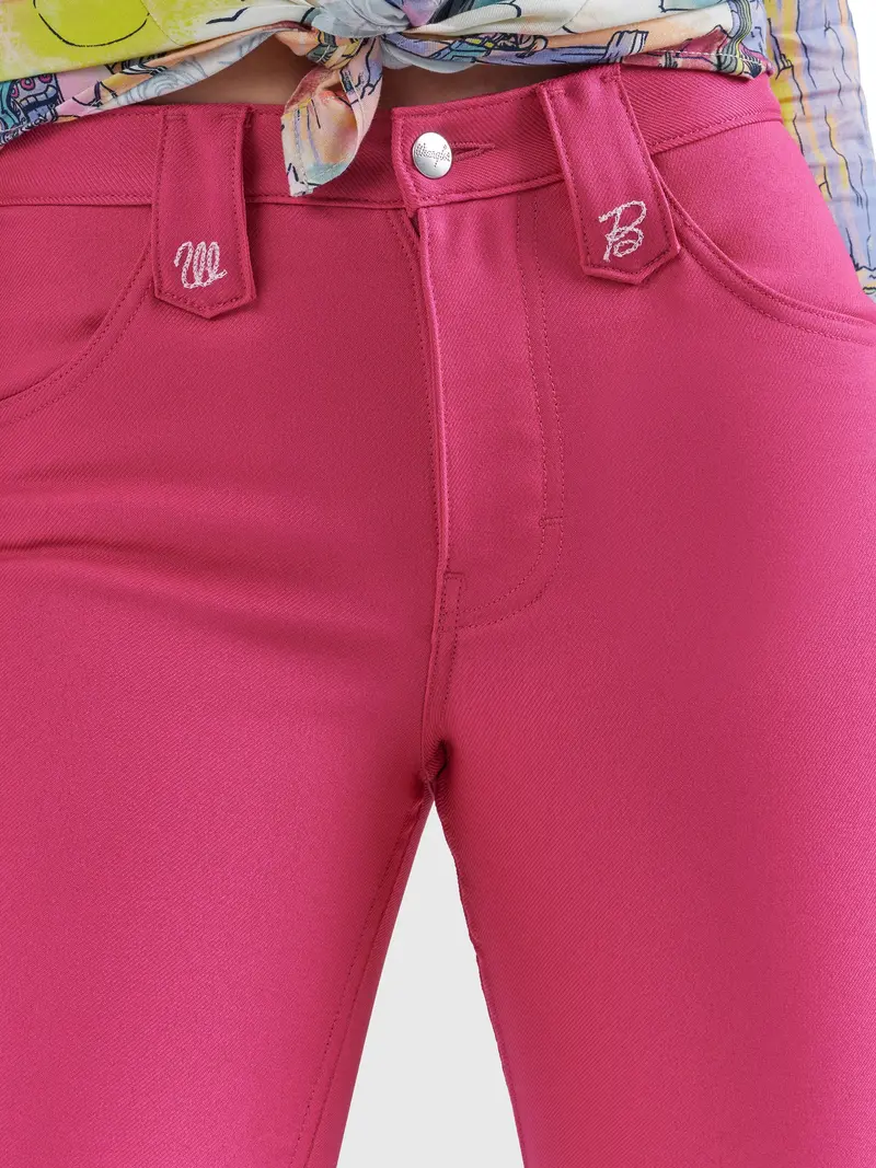 Wrangler Women's Barbie Pink High Rise Wrancher Pant 6