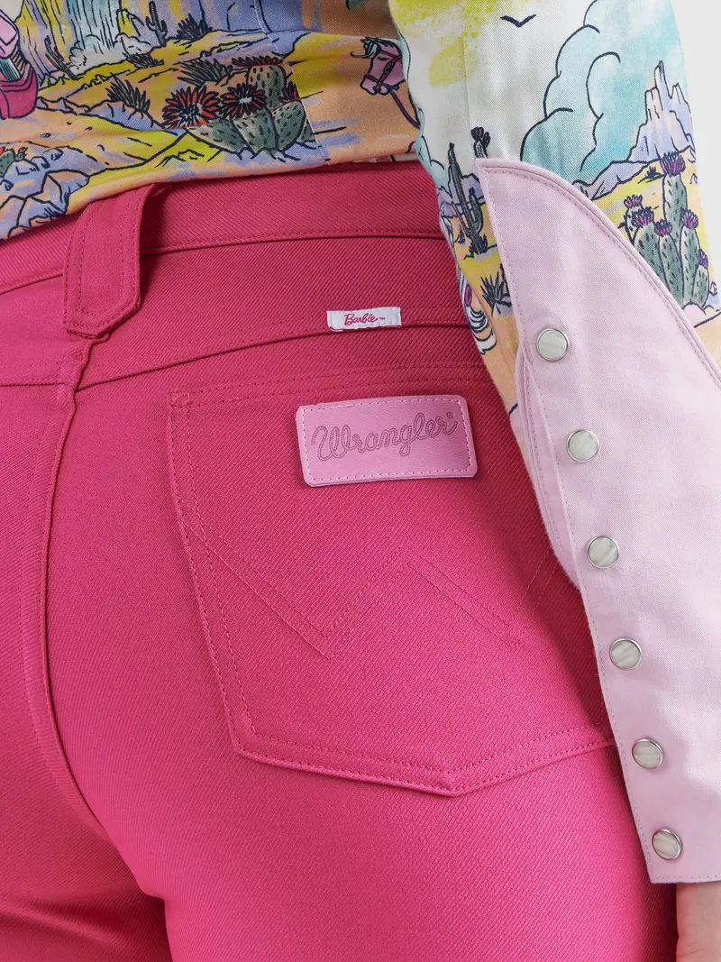 Wrangler Women's Barbie Pink High Rise Wrancher Pant 7