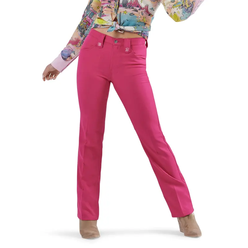 Wrangler Women's Barbie Pink High Rise Wrancher Pant 9