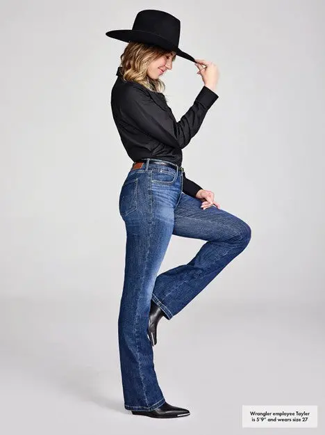 Wrangler Women's Bespoke Lacey High Rise Boot Cut Jean 14