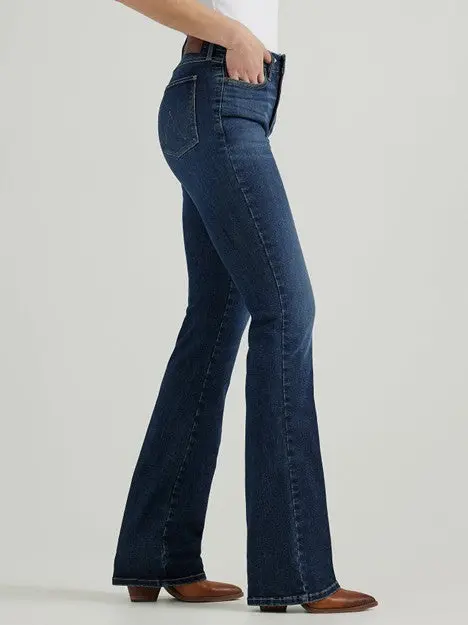 Wrangler Women's Bespoke Lacey High Rise Boot Cut Jean 5