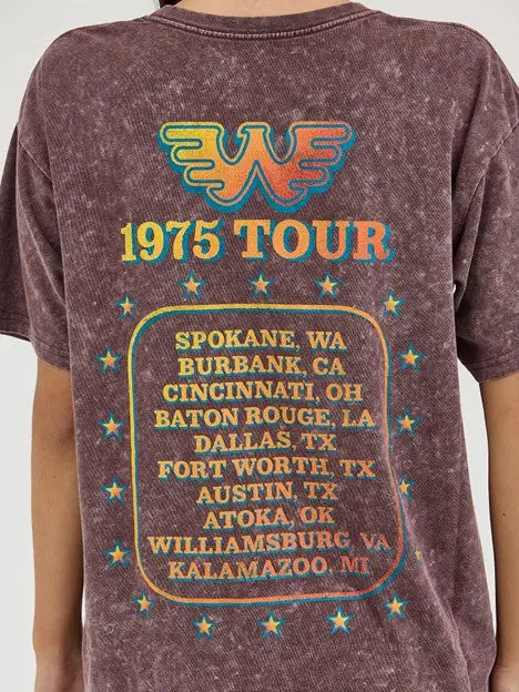 Wrangler Women's Fudge Comet Oversized Waylon Jennings Band Tee 4