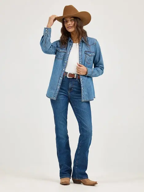 Wrangler Women's Isla High Rise Bailey Bootcut Jean 2