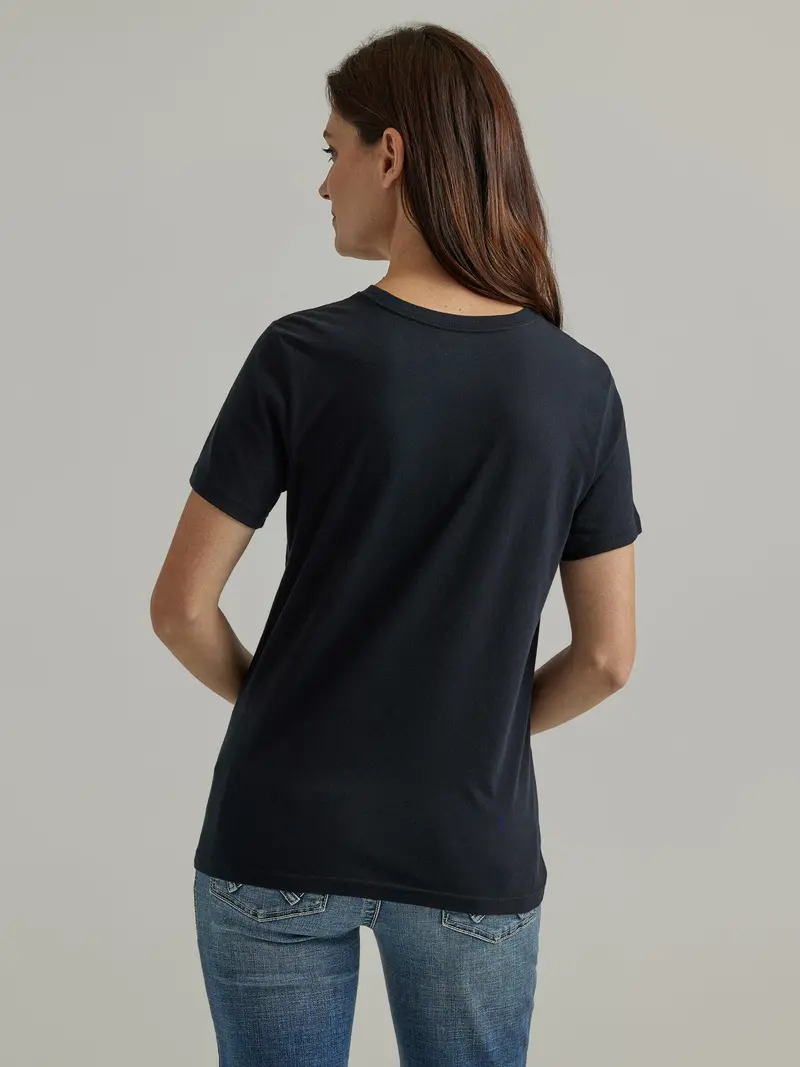 Wrangler Women's Jet Black Saddle Graphic Tee 3