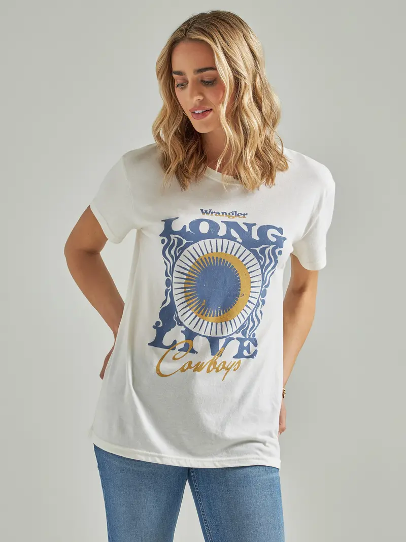 Wrangler Women's Long Live Western Boyfriend Graphic Tee 1