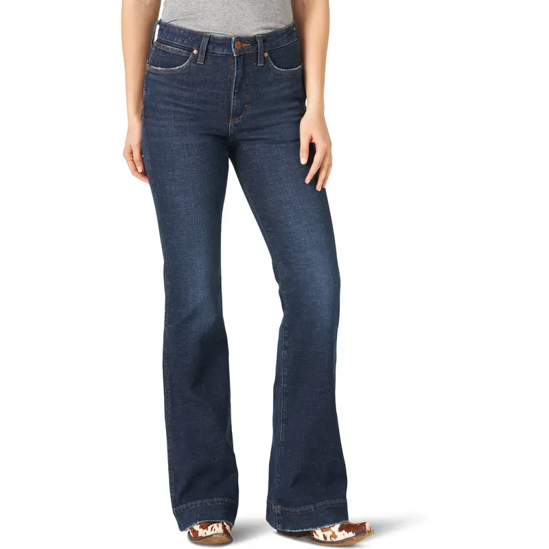Wrangler Women's Retro Green High Rise Trouser Jean-Faithlyn 1