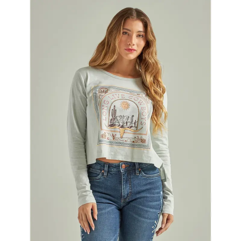 Wrangler Women's Retro Long Live Cowboys Boyfriend Tee 1