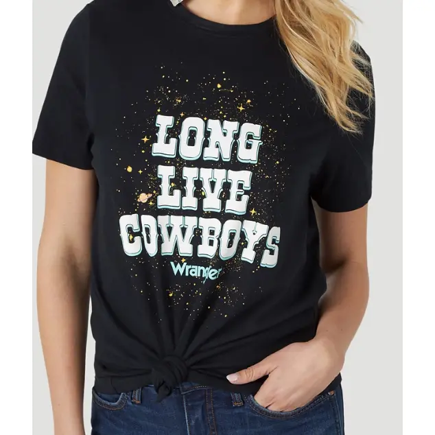 Wrangler Women's Retro Short Sleeve Long Live Cowboys Tee 1