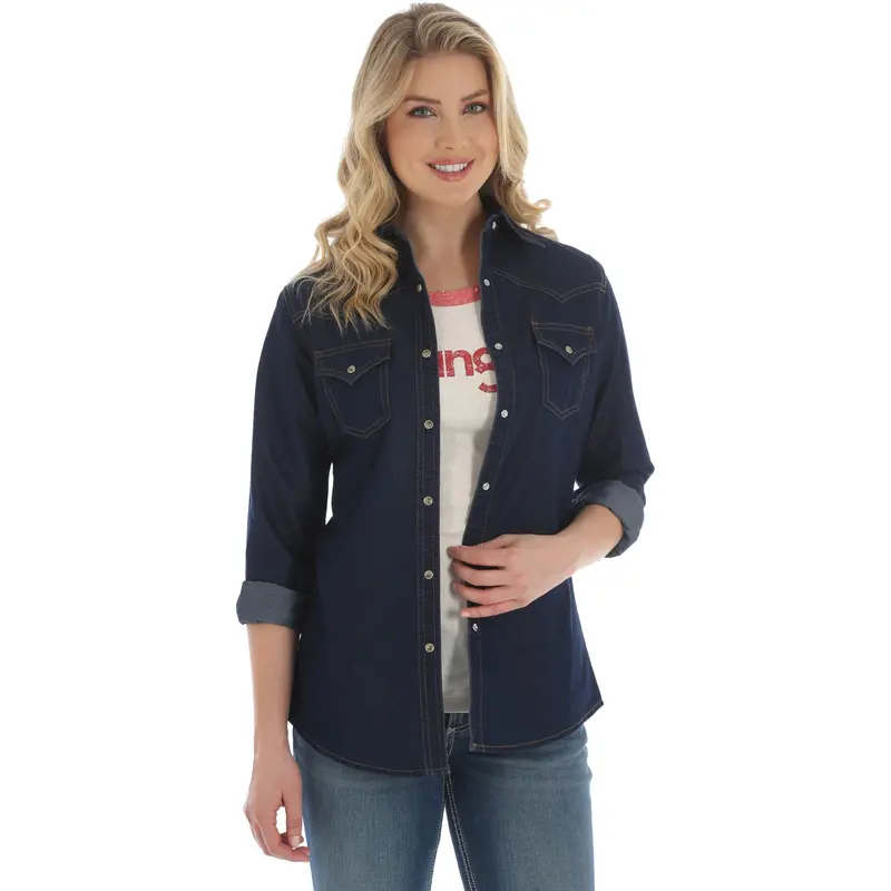 Wrangler Women's Western Denim Top 1