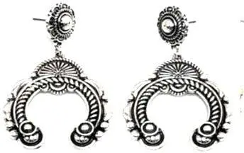 Wyo-Horse Squash Blossom Earrings 1
