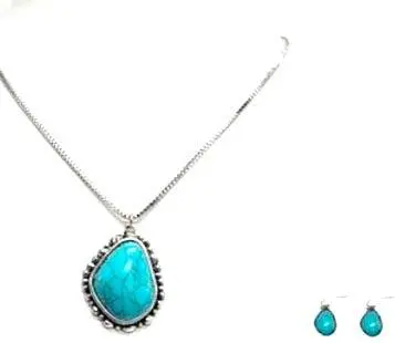 Wyo-Horse Turquoise Simple Pebble Necklace 1