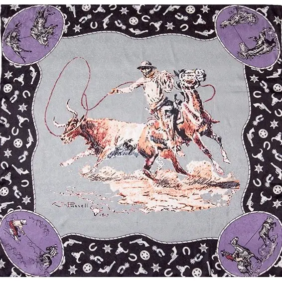 Wyoming Traders Cm Russel Moss Limited Edition Silk Scarf 1