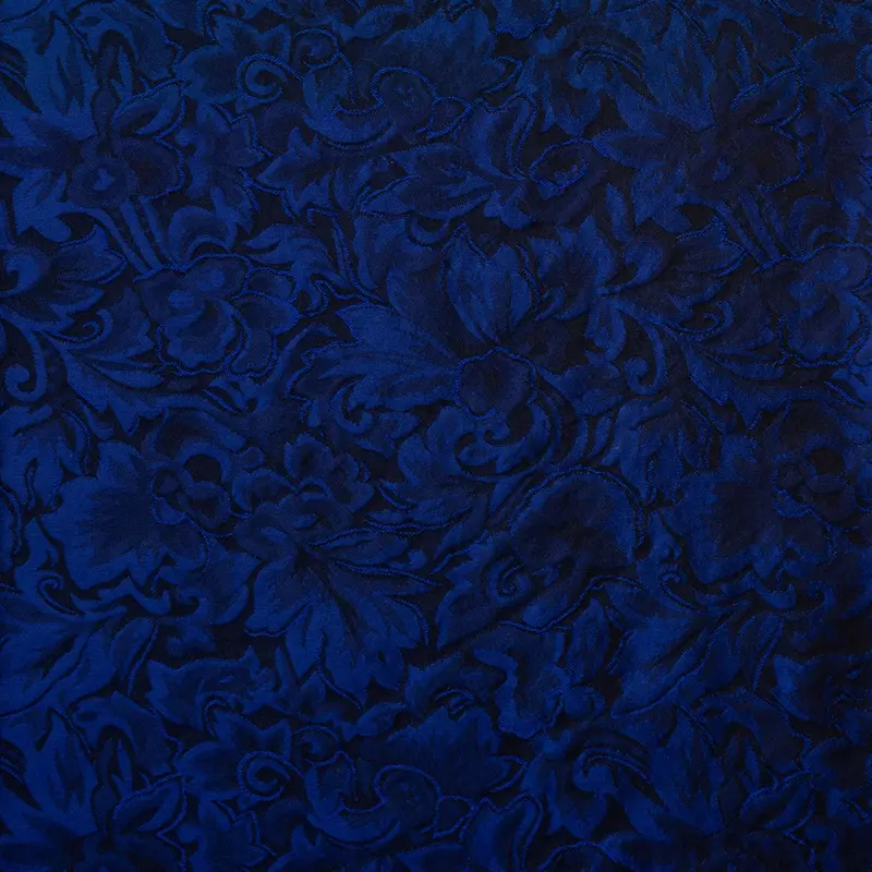 Wyoming Traders Indigo Baroque Silk Scarf 1