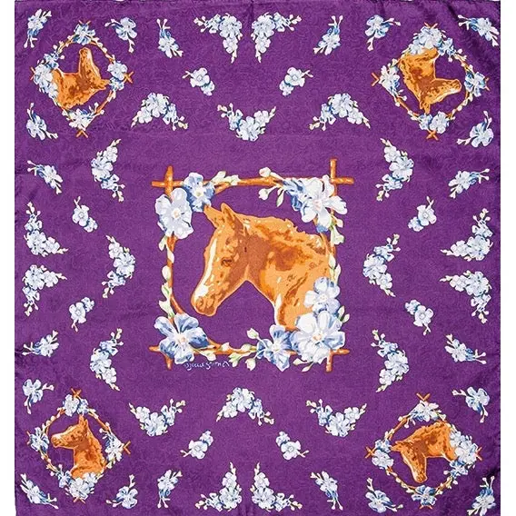Wyoming Traders Limited Edition Filly Midnight Silk Scarf 1