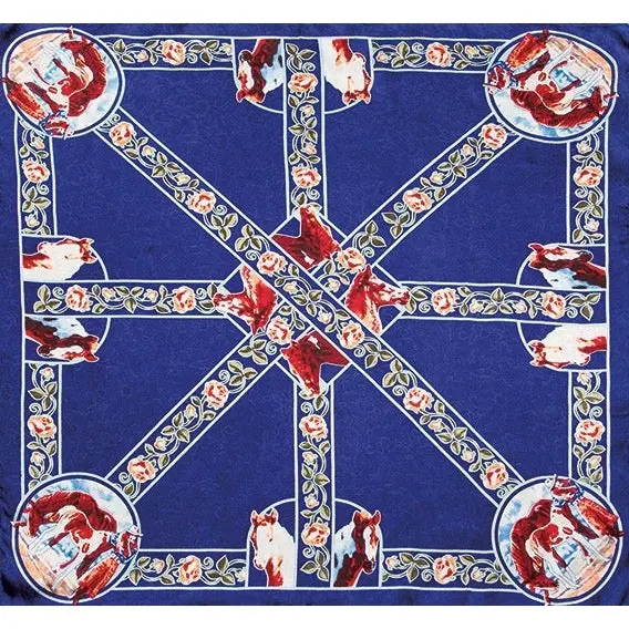 Wyoming Traders Navy Sweetie Pie Limited Edition Silk Scarf 1