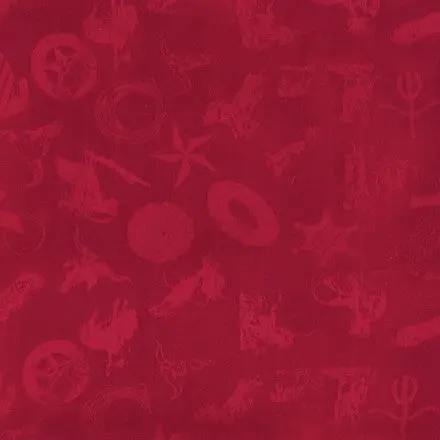 Wyoming Traders Red Cowboy Logo Silk Scarf 1