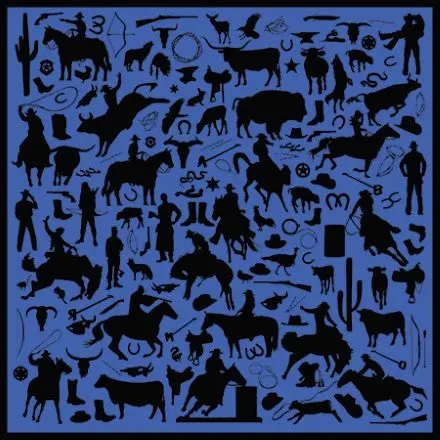 Wyoming Traders Royal Cowboy Silhouette Silk Scarf 1