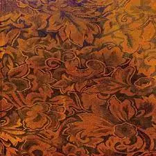Wyoming Traders Rust Baroque Silk Scarf 1