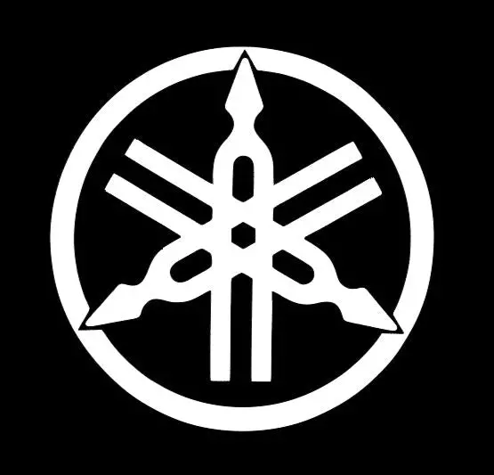 Yamaha Tuning Fork Logo Vinyl Decal Sticker 2" 4" 6" 8" 10" 12" Multiple Colors 3