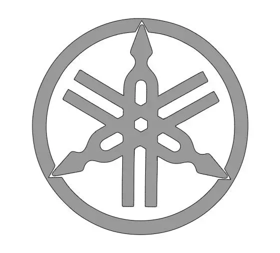 Yamaha Tuning Fork Logo Vinyl Decal Sticker 2" 4" 6" 8" 10" 12" Multiple Colors 4