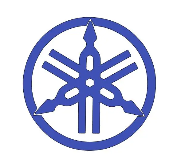 Yamaha Tuning Fork Logo Vinyl Decal Sticker 2" 4" 6" 8" 10" 12" Multiple Colors 6