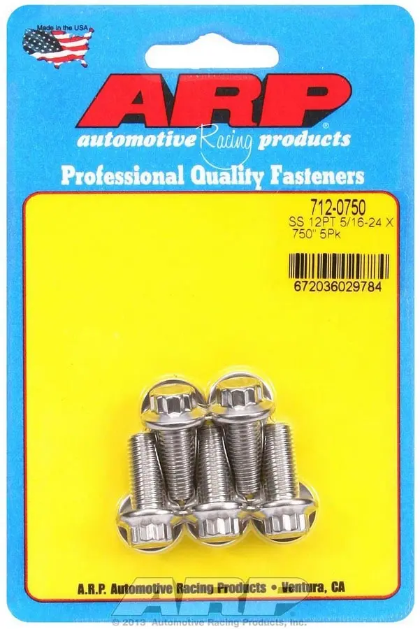Arp 712-0750 Stainless Steel 12-Point Bolt Kit – 5/16"-24 X 0.750" 1