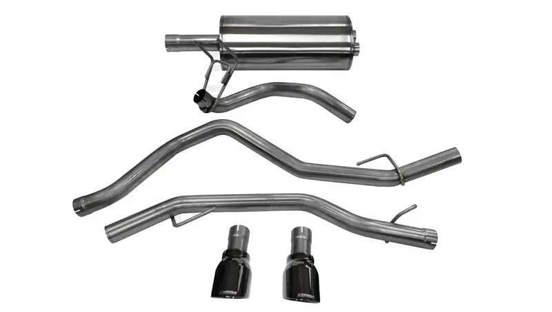 Corsa Performance 14405Blk Cat-Back Exhaust – 3-Inch Dual System, Black Tips, For Dodge Ram 4.7L/5.7L V8 1