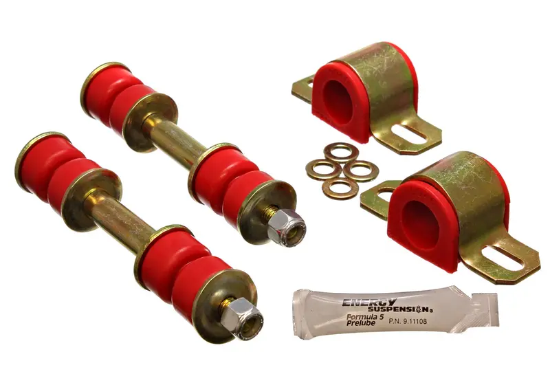 Energy Suspension 8.5105R Front Sway Bar Bushing Kit – 23Mm Diameter, Red Polyurethane 2