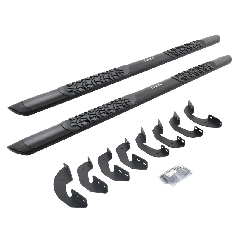 Go Rhino V-Series Aluminum Side Steps – Textblack Finish, Double-Cab Specific Mounting Kit Included 1