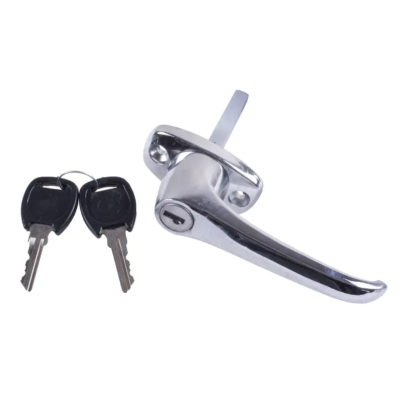 Omix-Ada 11812.01 Chrome Exterior Door Handle With Locking Mechanism And Keys (Sold Individually) 1