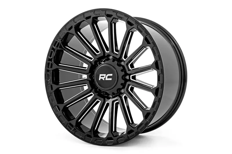 Rough Country 97201011 Gloss Black One-Piece Wheel – 20X10", 8X170Mm, -19Mm Offset 1