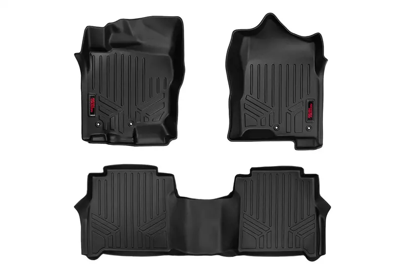 Rough Country Heavy-Duty Floor Mats – Front & Rear For 2016–2020 Nissan Titan & Titan Xd Crew Cab 1