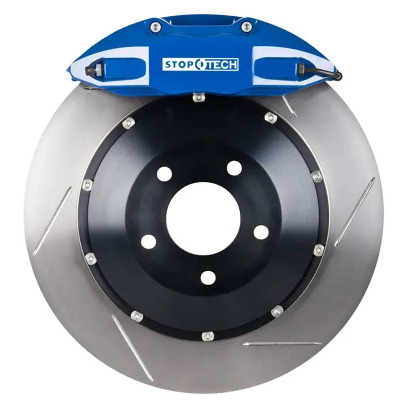 Stoptech Big Brake Kit – Rear, Blue Calipers With Slotted Two-Piece Rotors 1