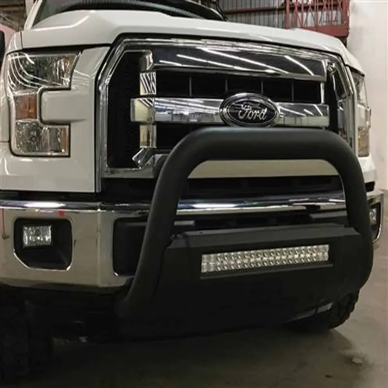 Trailfx Powder-Coated Steel Bumper — 3.5" Diameter, Includes Skid Plate (No Light Bar) 1